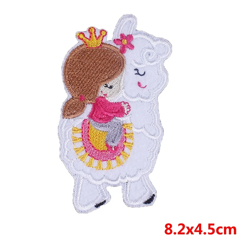 BR3948 Prajna DIY Вышитые нашивки для одежды Железный патч Мультфильм Альпака аппликация значок кактус милый Parches аксессуары для одежды F - Цвет: BR3948