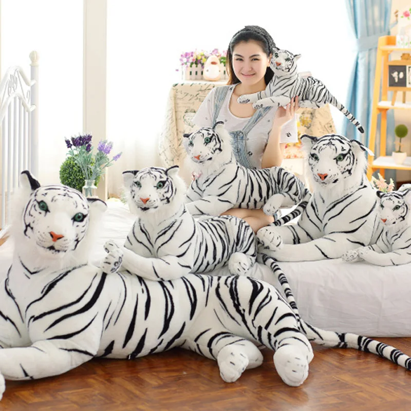 Милые плюшевые белые тигры плюшевая кукла животного Beanie бу живой тигр модель