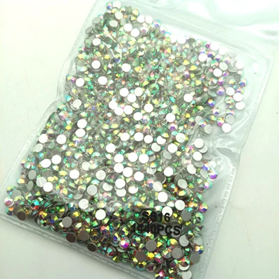SS16 1440pcs AB 1440 шт SS3-SS30(1,3 мм-6 мм) AAA стразы Кристальные AB прозрачные не горячей фиксации плоские с оборота Стразы для ногтей 3D украшения ногтей драгоценные камни - Цвет: SS16 1440pcs AB