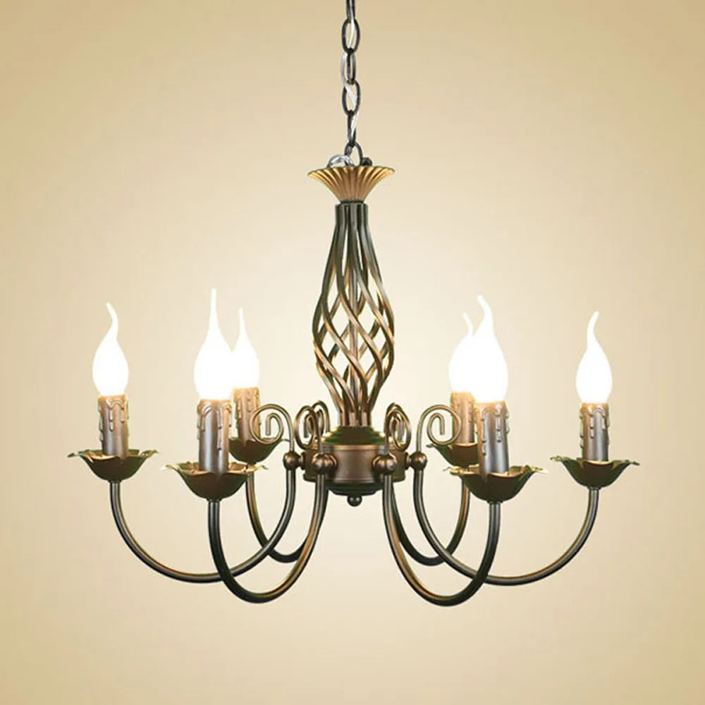 Европейская люстра современная простая лампа для гостиной американская