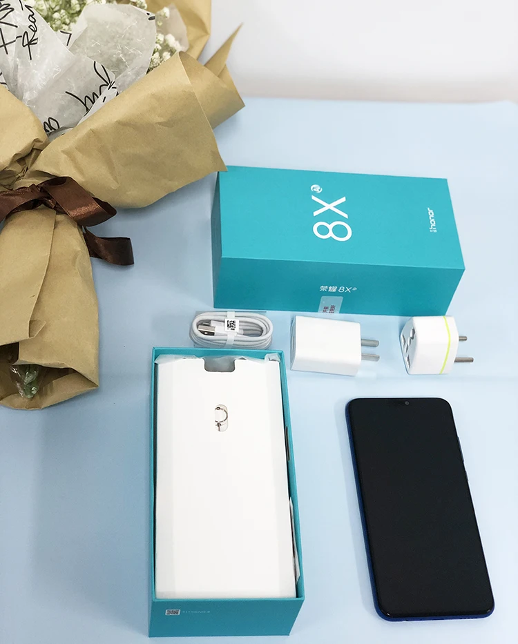 Honor 8X global rom смартфон 6,5 ''полный экран OTA обновление Android 8,1 Восьмиядерный отпечаток пальца