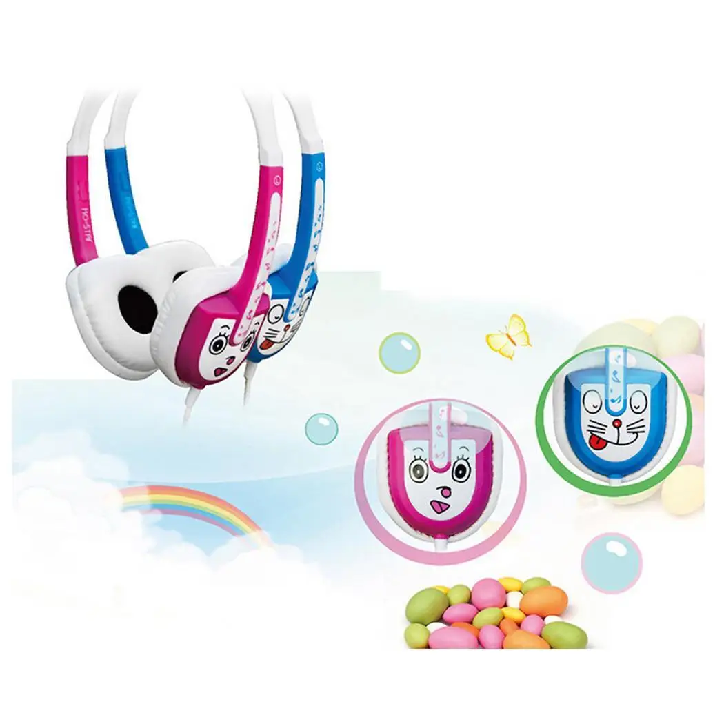 Обычная милая детская Проводная Hi Fi головная повязка портативная гарнитура