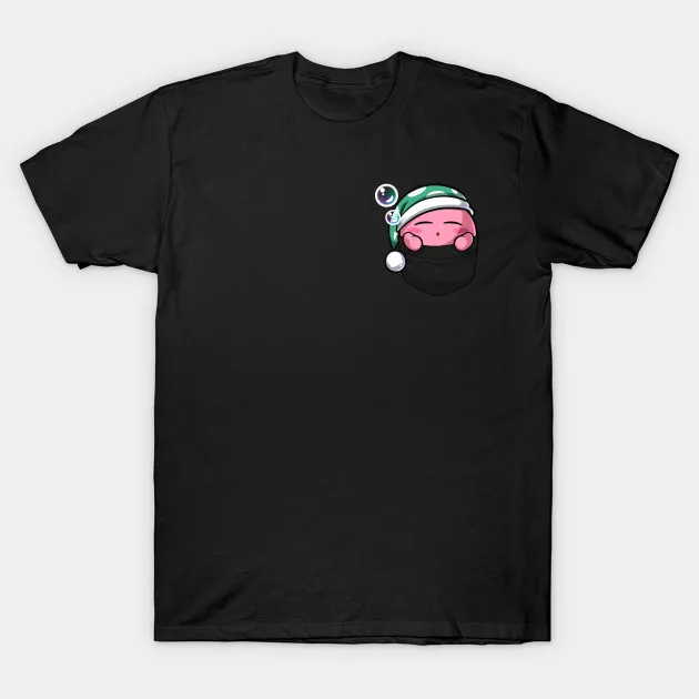 2017 Summer discount tees homme Clothing Sleeping Pocket Kirby Fashion Cotton short O neck t shirts mens 3d White | Мужская одежда