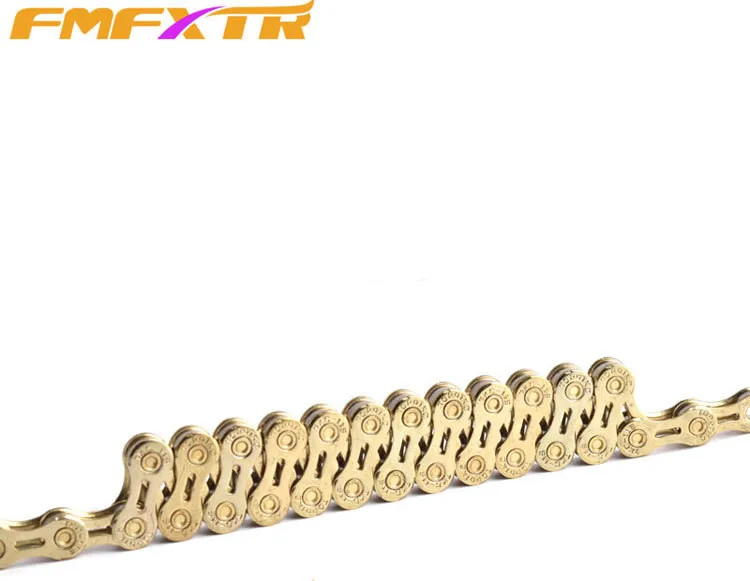 

High Quality Durable Gold Golden Chain 9/10/11 speed 116 links Hollow Mountain Bike Chain 10X10L 27/30 speed Bicycle Parts