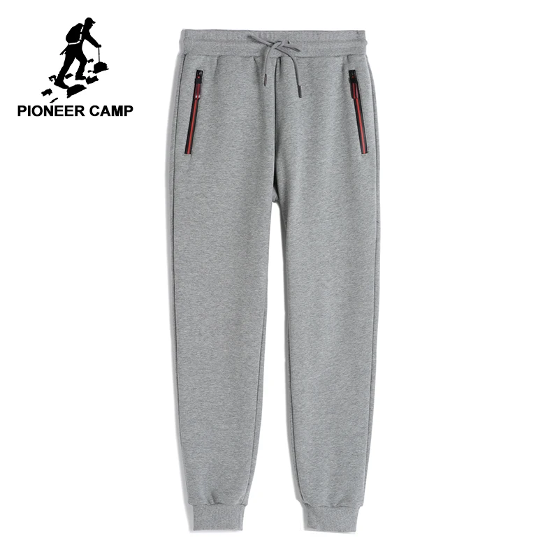 Мужские флисовые тренировочные штаны Pioneer Camp повседневные черные плотные - Фото №1