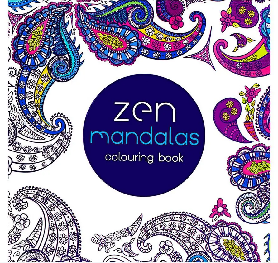 24 страницы цветок Мандала книжка раскраска для детей и взрослых снятие стресса