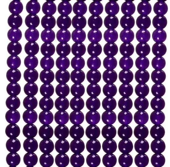 

High Quality Purple Chalcedony Gemstone Loose Beads For diy Jewelry