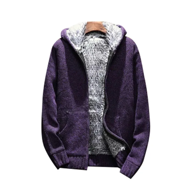 LASPERAL Мужская Осенняя мода бренд плюс бархат утолщение с капюшоном трикотажная