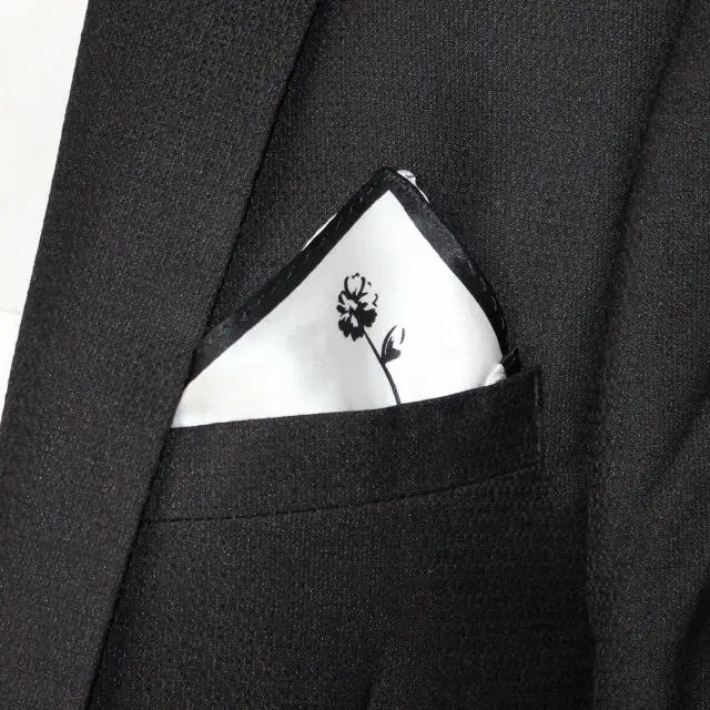 100% Mulberry Silk Handkerchief Cravat Pocket Square Scarf Washcloth 10.2 x 10.2 Inch Accessory #4069