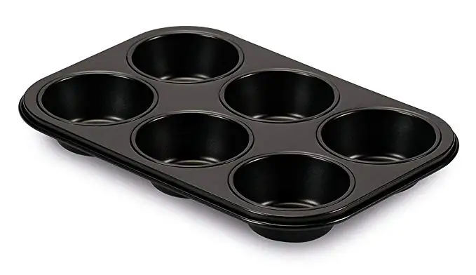 6 hole mold 6/12 чашки кексов Форма для кексов форма для выпечки DIY Инструменты для выпечки антипригарная металлическая Форма для кексов форма для выпечки яиц - Цвет: 6 hole mold
