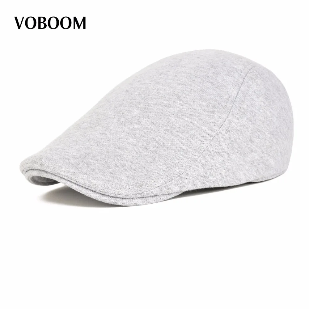 Хлопковая зимняя Осенняя теплая шапка VOBOOM из плоского плюща для мужчин и женщин