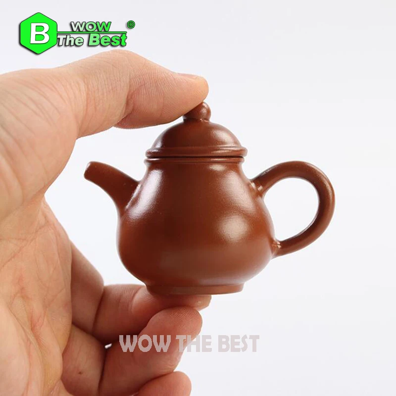 Мини чайник 1 шт. старинный чайный горшок из фиолетовой глины каменный с ложкой