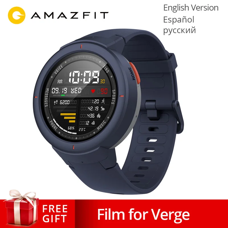 Глобальная версия Xiao mi Hua AMAZFIT Verge 3 gps умные часы IP68 AMOLED экран ответ на звонки
