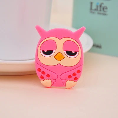 pink owl Милый силиконовый мультяшный магнит на холодильник с животным сувенир магниты на холодильник детские подарки украшение дома - Цвет: pink owl