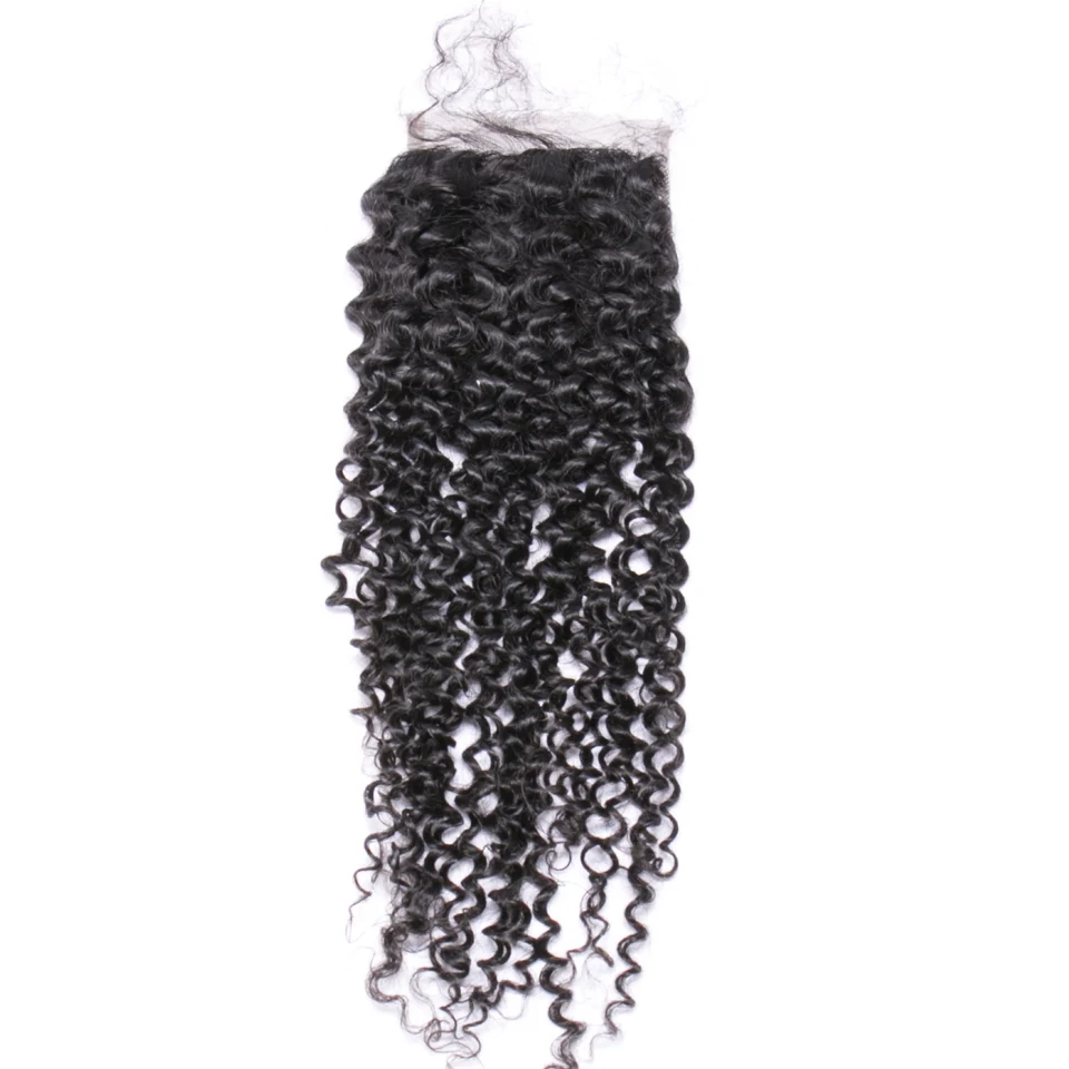 Волосы Хлоя бразильские кудрявые кружевные застежки 4x4 дюйма свободная часть с