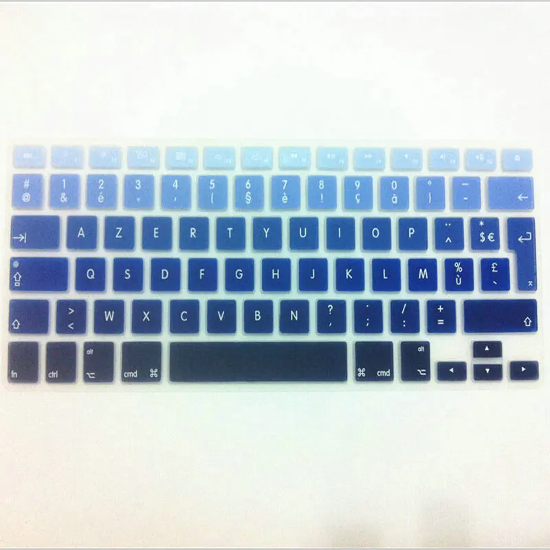 AZERT раскладка Франция Алфавит Силиконовый водонепроницаемый защитный чехол для