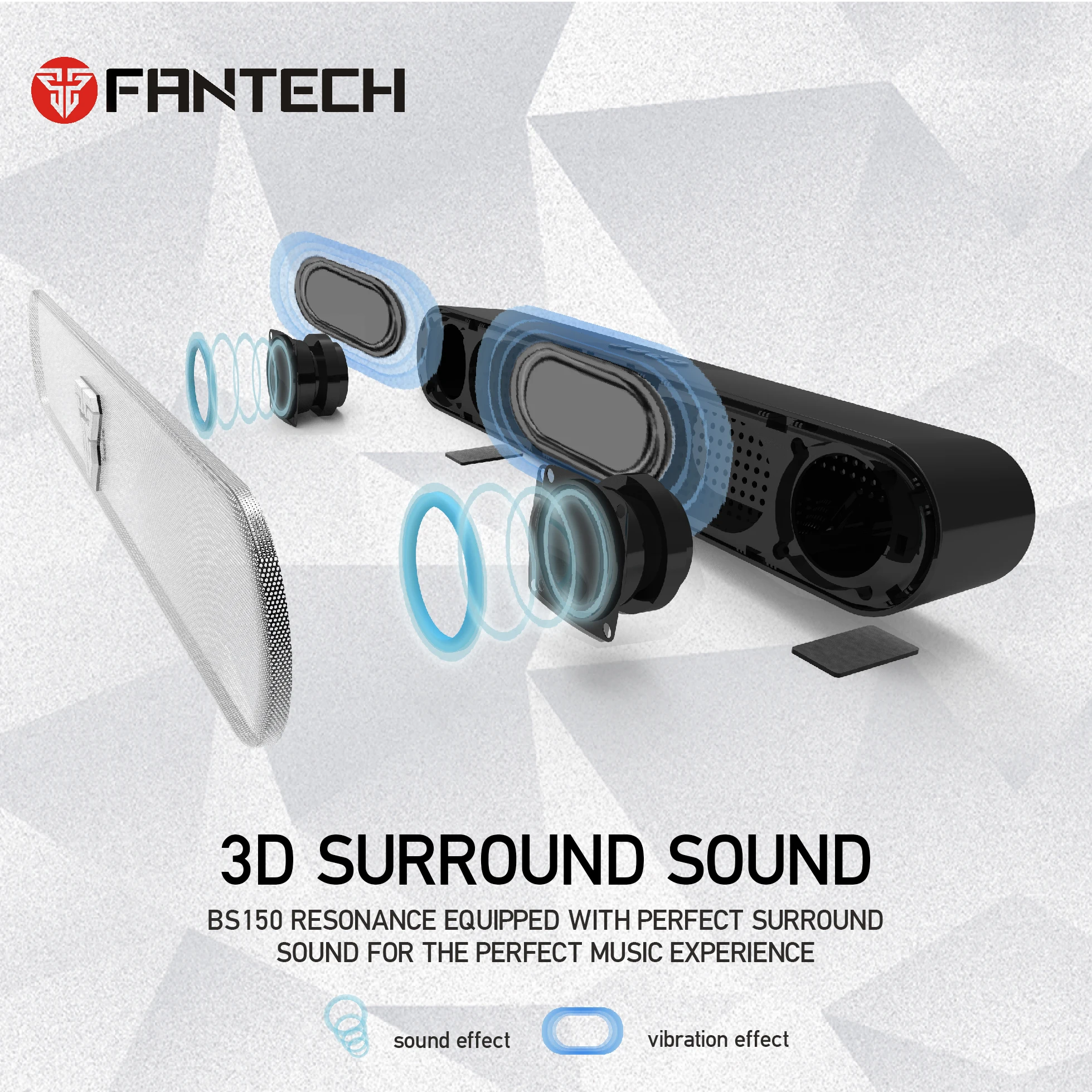 Bluetooth Колонка Fantech BS150 светодиодсветодиодный басовая вибрация Портативная