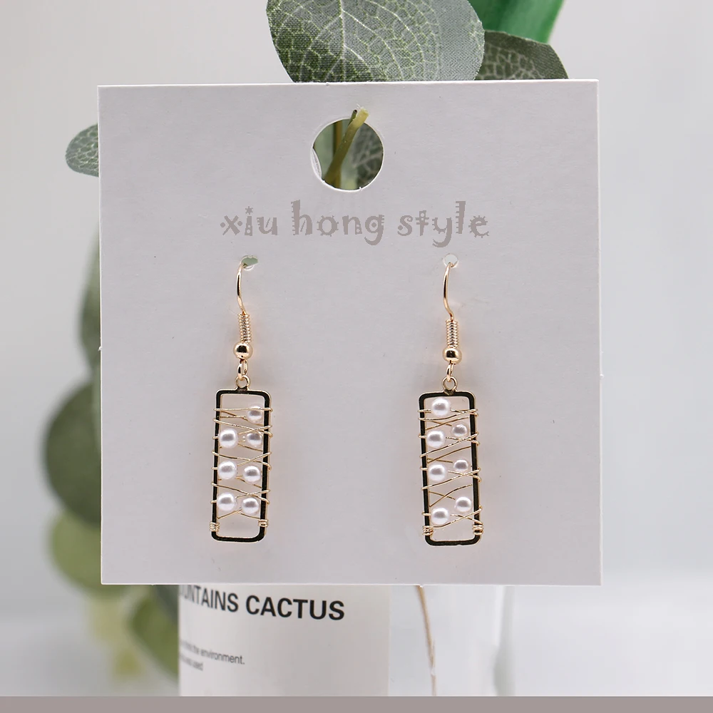 Новейшие взрывные Серьги Геометрические жемчужные чисто ручная намотка личности серьги, для любимой серьги