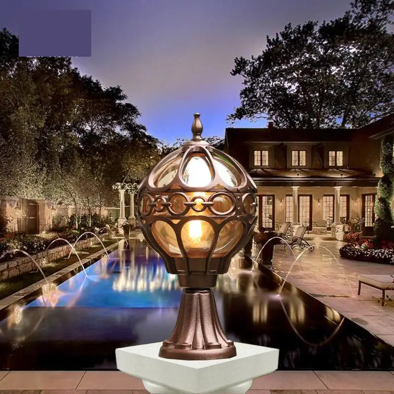 Скандинавский винтажный Уличный настенный светильник Настенный столб лампа