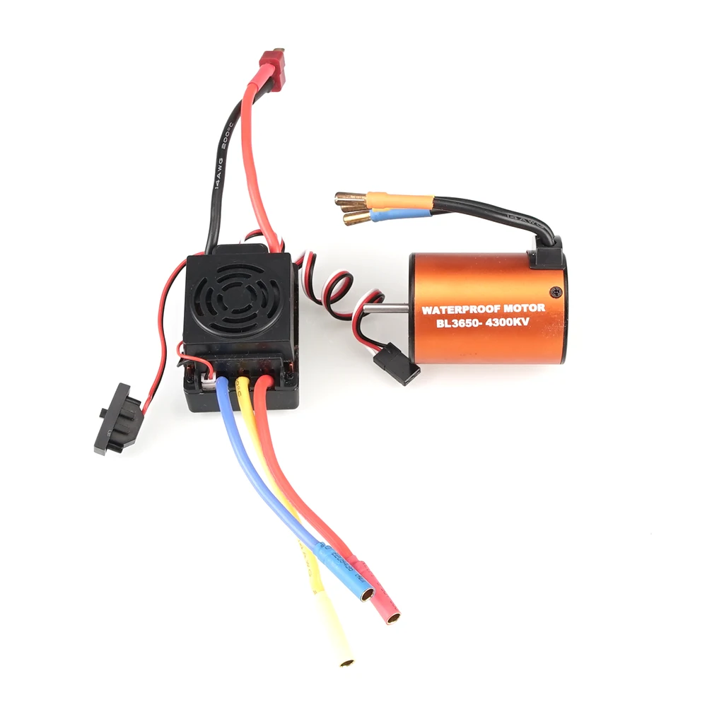 Водонепроницаемый B3650 4300KV 3300KV бесщеточный мотор 60A ESC металлический сервопривод в сборе для WLtoys 12428 A959-B качество RC запчасти для автомобилей - Цвет: 60A ESC 4300KV motor
