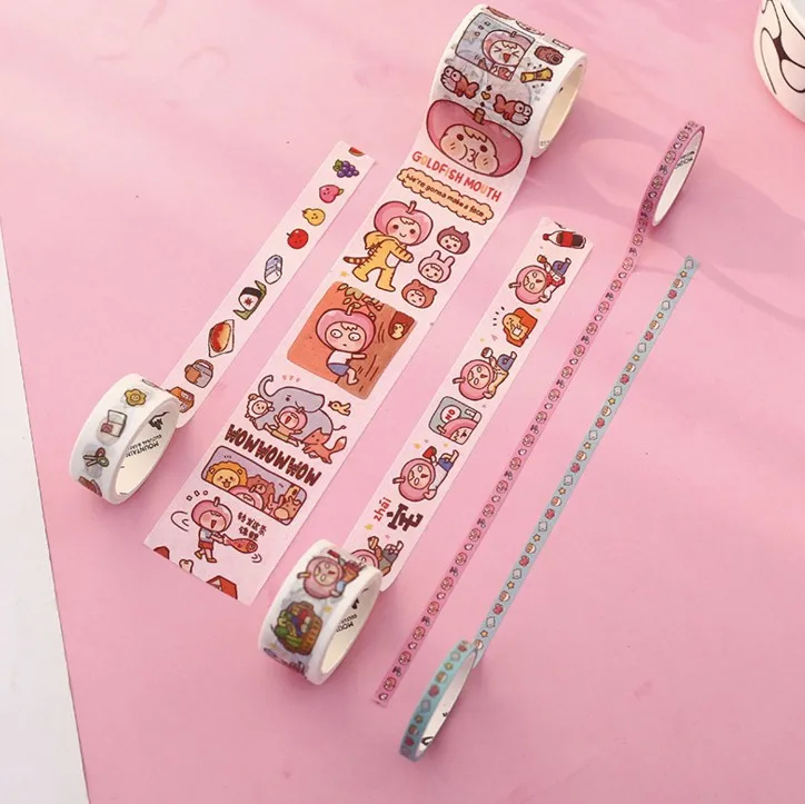 1 Набор Kawaii Lazy Girl васи клейкая лента DIY Скрапбукинг наклейка этикетка маскирующая лента корейские канцелярские принадлежности Школьные принадлежности