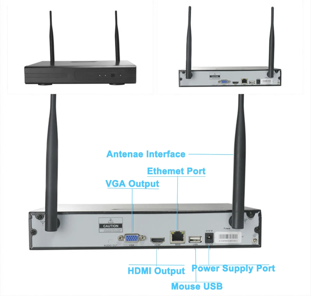 Yobang безопасности 4CH WIFI беспроводная наружная IP камера NVR комплект 960P домашнее