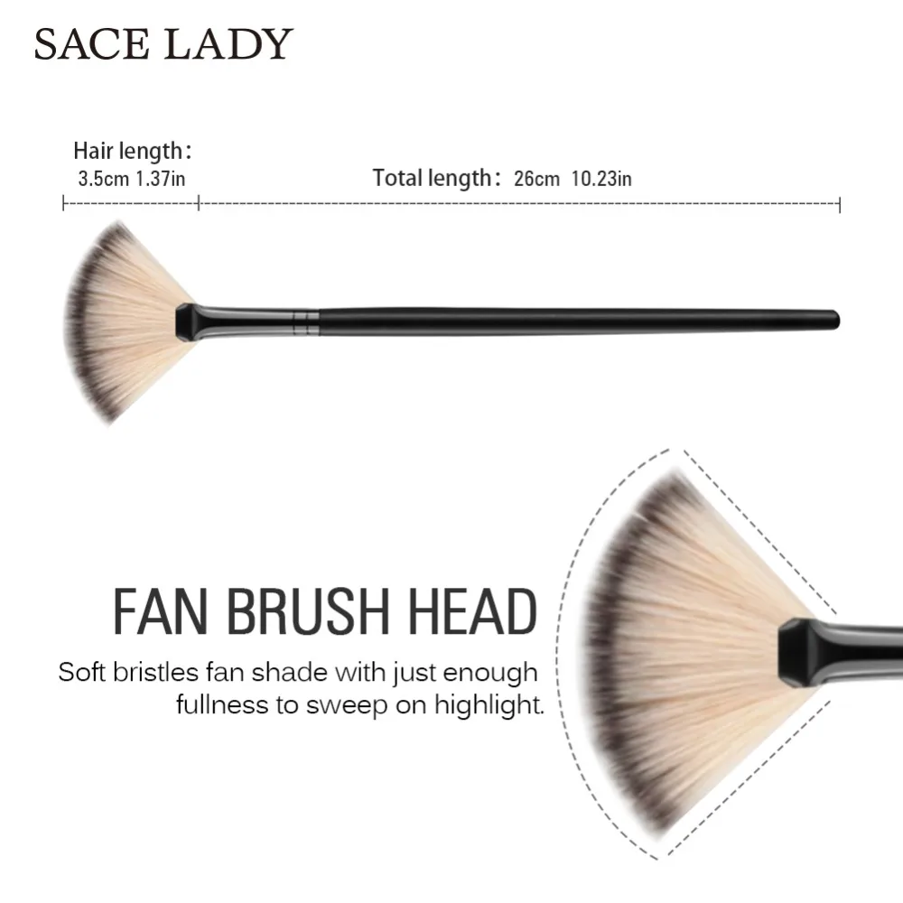 SACE LADY 1 шт . профессиональные женские кисти из мрамора Кисть для макияжа мягкая