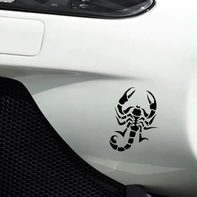 

YJZT 14.3CM*19.4CM Scorpion Decal Vinyl Car Sticker Cool Black/Silver C19-0350