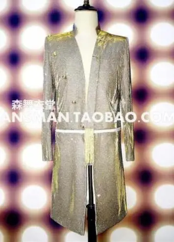 Модная новинка Мужская одежда для ночного клуба певец тонкий ди-джей GD Радужный