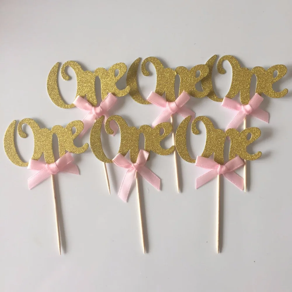 6 шт. Детские топперы для торта на первый день рождения|Товары украшения тортов| |