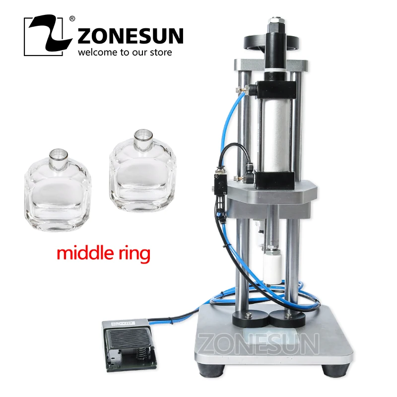 

ZONESUN Perfume Glass Bottle Capping Machine Perfume Crimping Machine Perfume Collar Pressing Machine