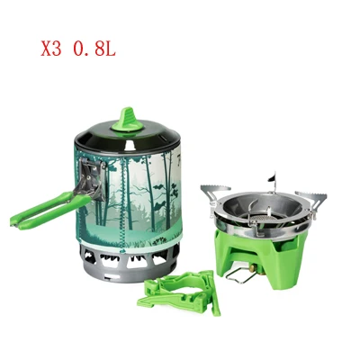 green X3 08lL Fms-x2 X3 огонь клен компактный цельный Кемпинг плита теплообменник пот туристическое снаряжение установить flash личные Пособия по кулинарии Системы - Цвет: green X3 08lL