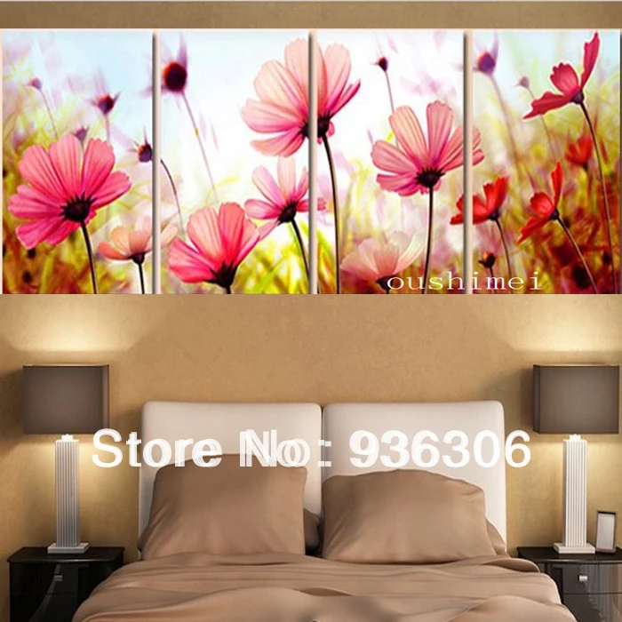 Картины на стену ручной работы абстрактная небо картина маслом холсте 4 шт./компл.