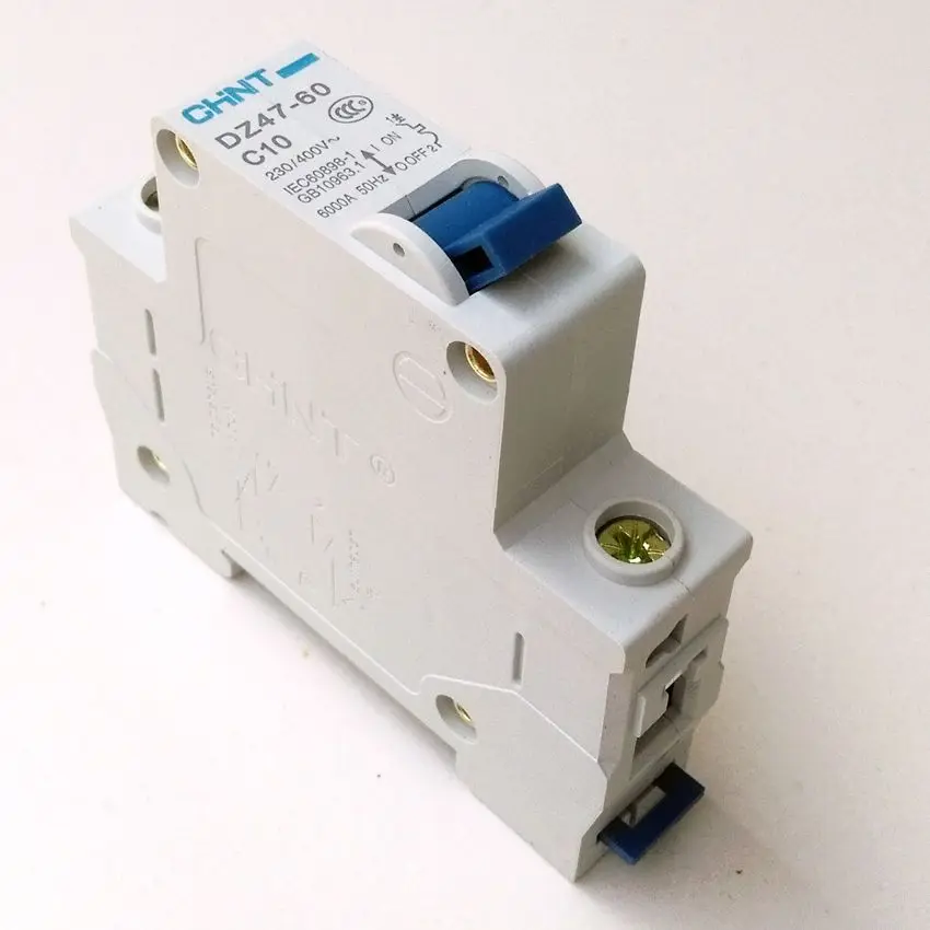 CHINT DZ47 60 C10 AC230/400 V 1 P 10A Номинальный ток полюсный миниатюрный автоматический