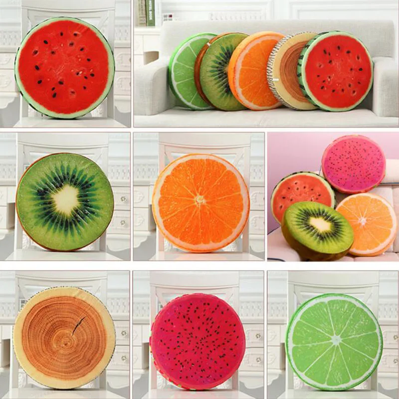 Летняя подушка в виде фрукта 3D милая Высококачественная полипропиленовая