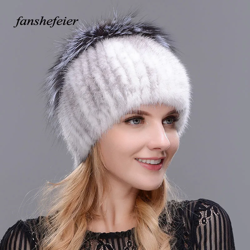 Fanshefeier зимние женские меховые шапочки теплые шапочки из натурального меха норки женские зимние шапки в форме розы шапка из меха кролика Рекс женская мода