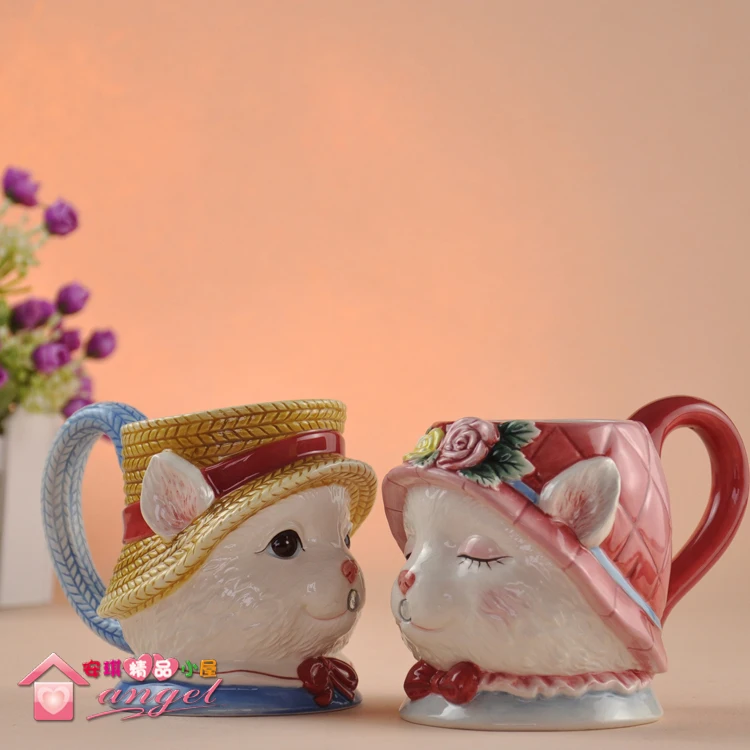 220 мл 1 пара Свадьба День святого Валентина кошка керамика чашка поцелуй пары для