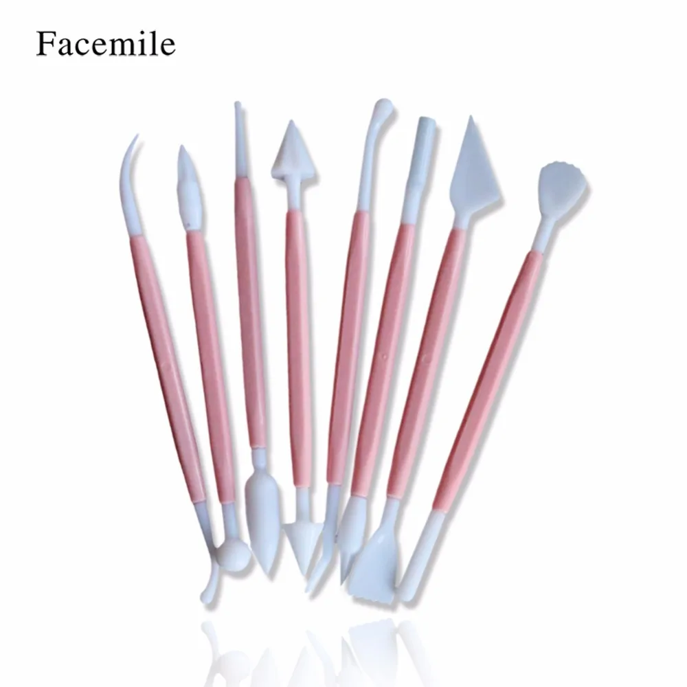 Facemile 8 шт. розовый торт сахарная скульптура инструменты для форма полимерной
