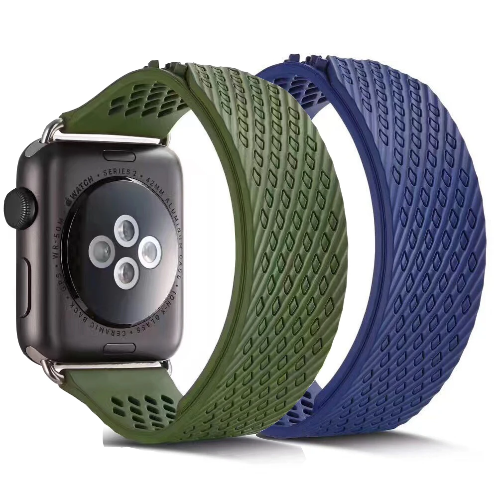 Высококачественный брендовый браслет с резиновым ремешком для iWatch band apple watch series 1