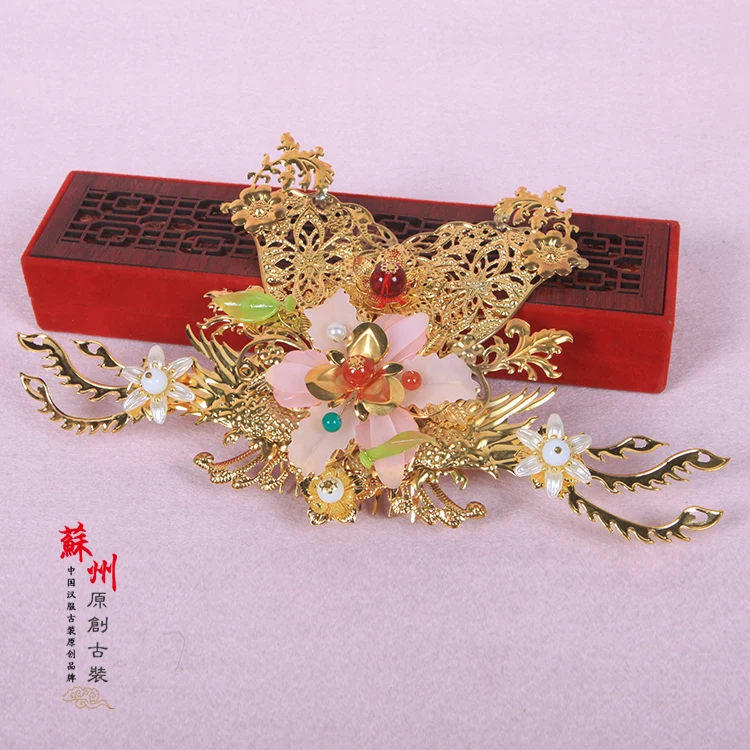Ручной работы Hanfu аксессуары для костюма фото дома KongQue Длинная кисточка золотые