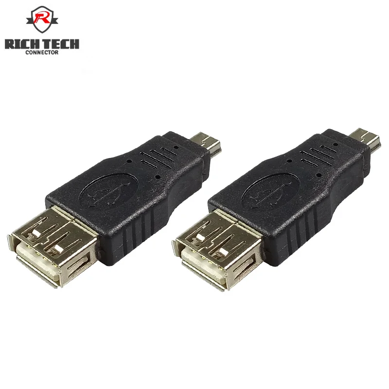 USB A Разъем мама к Мини 5Pin штепсельная вилка разъем адаптера AF Mini 5pin