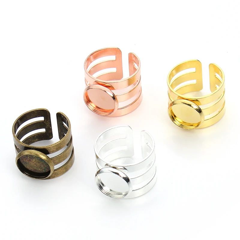 XINYAO 5 шт./лот медное металлическое регулируемое кольцо с пустой основой для