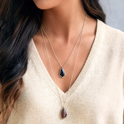 Трехслойное модное ожерелье с цепочкой регулируемое многоцелевое разноцветное