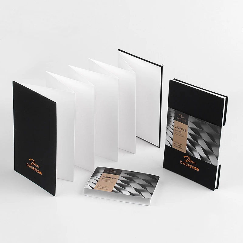 300Gsm Эскиз книги художника Акварельная бумага Складная книга тонкие линии