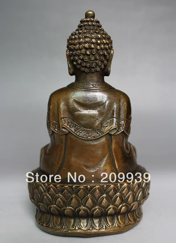 

bir 00888 Rare Tibet Pure bronze Buddhism Buddha Sakyamuni Buddha Statue