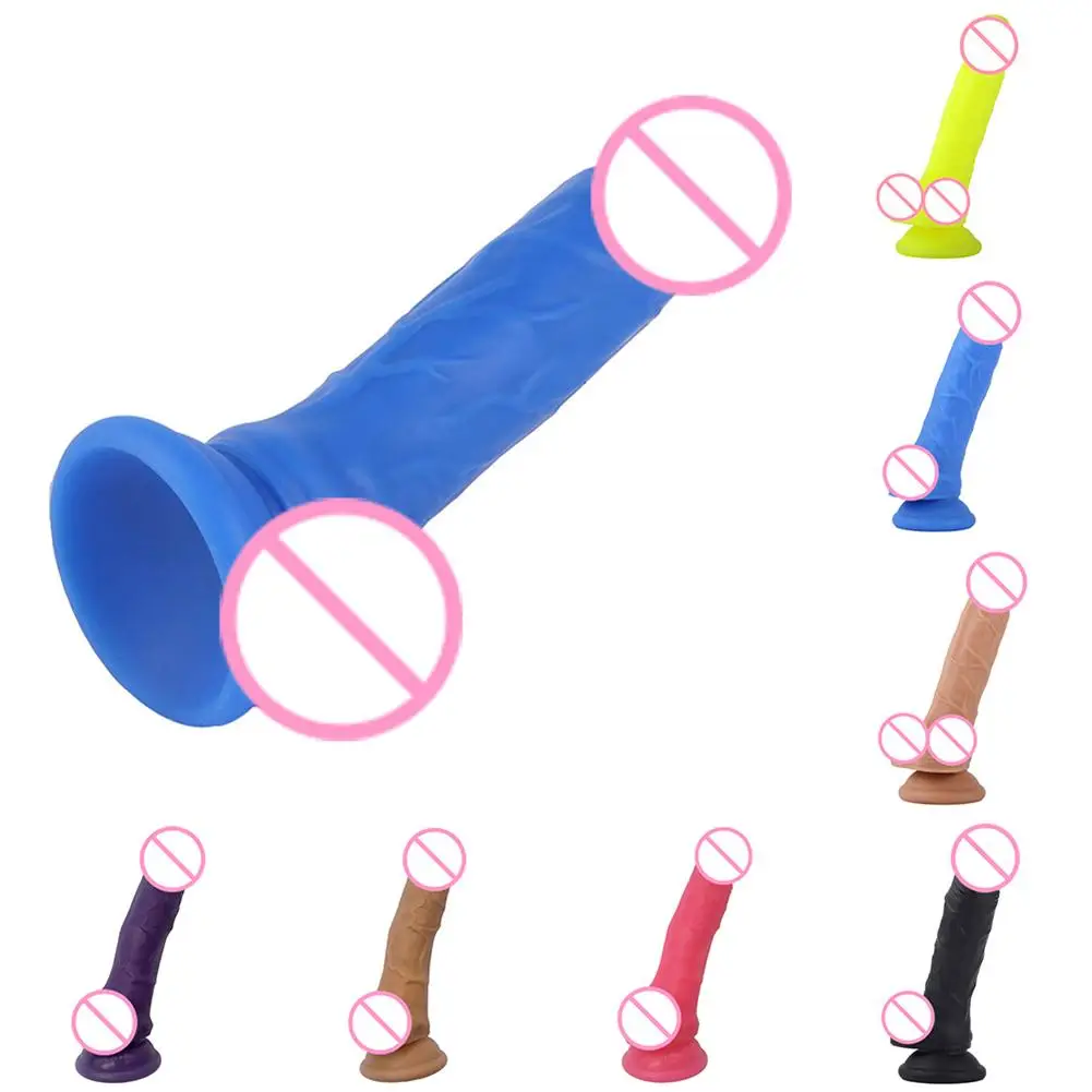 Фаллоимитатор моделирования пенис присоски Для женщин G-spot мастурбация секс