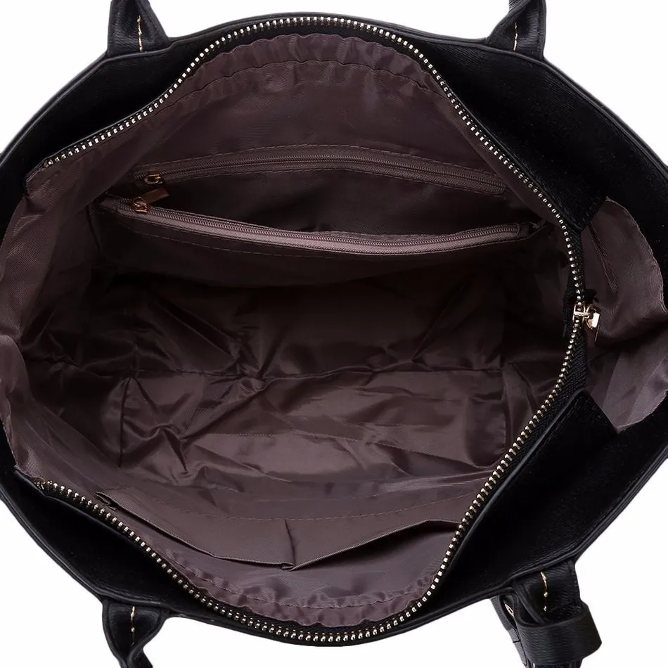 Sexy Red Large PU Leather Women's Handbag Brands Elegant Ladies Messenger Bags Sacthel Purse Crossbody Tote Black Big Bag | Багаж и