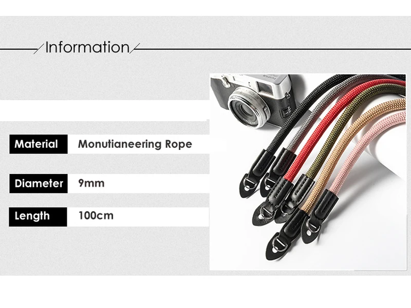 10pcs/lot Nylon Rope Camera Shoulder Strap Neck Strap for Mirrorless Digital Camera Leica Canon Nikon Olympus Pentax Sony