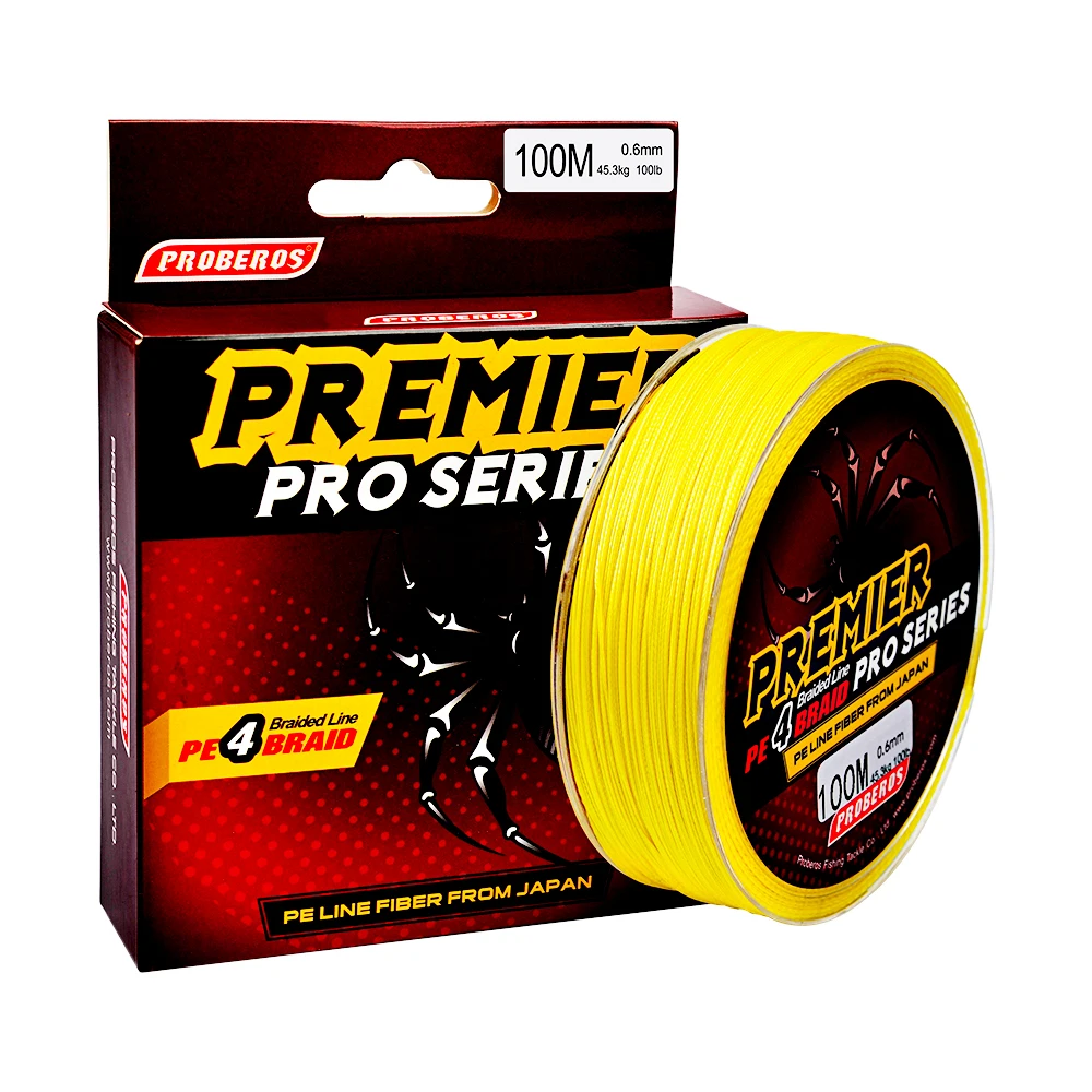 100 м многоцветная/красная/зеленая/серая/желтая/синяя плетеная рыболовная леска 4