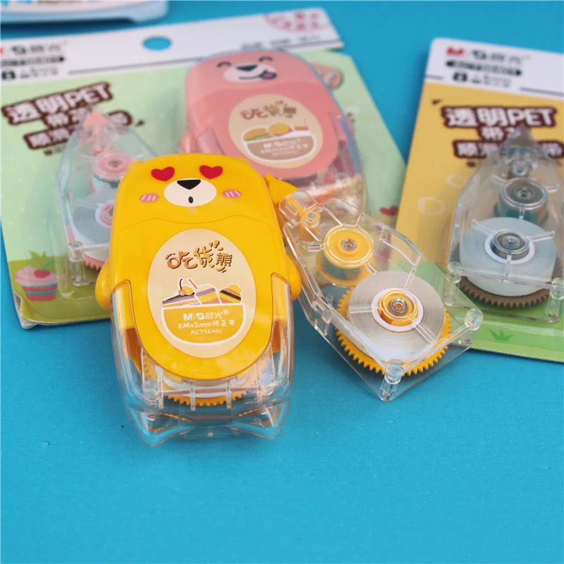 1 шт. милый медведь 8 м x 5 мм коррекционная лента коррекция написания ошибки